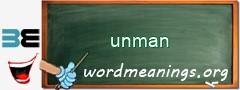 WordMeaning blackboard for unman